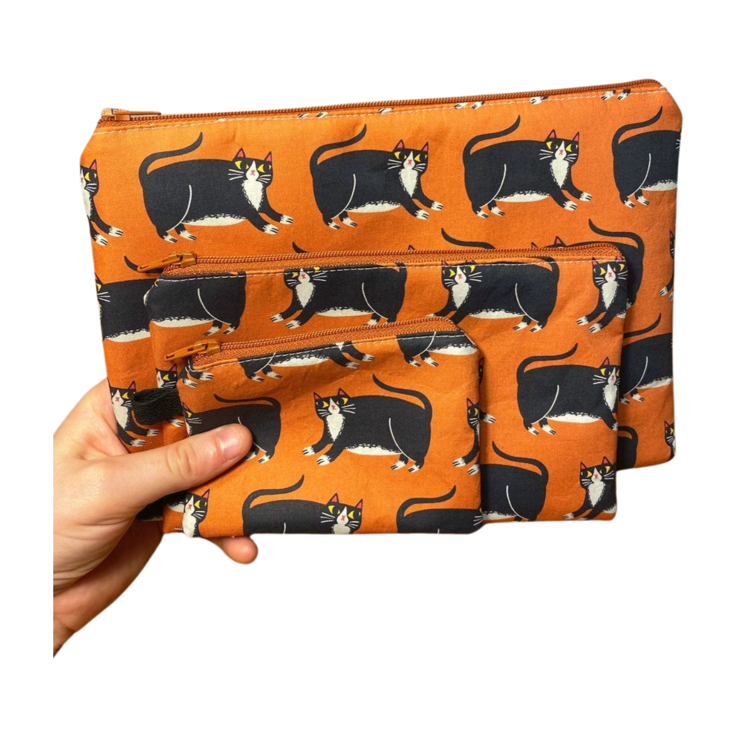 Fat Cat Zipper Pouches