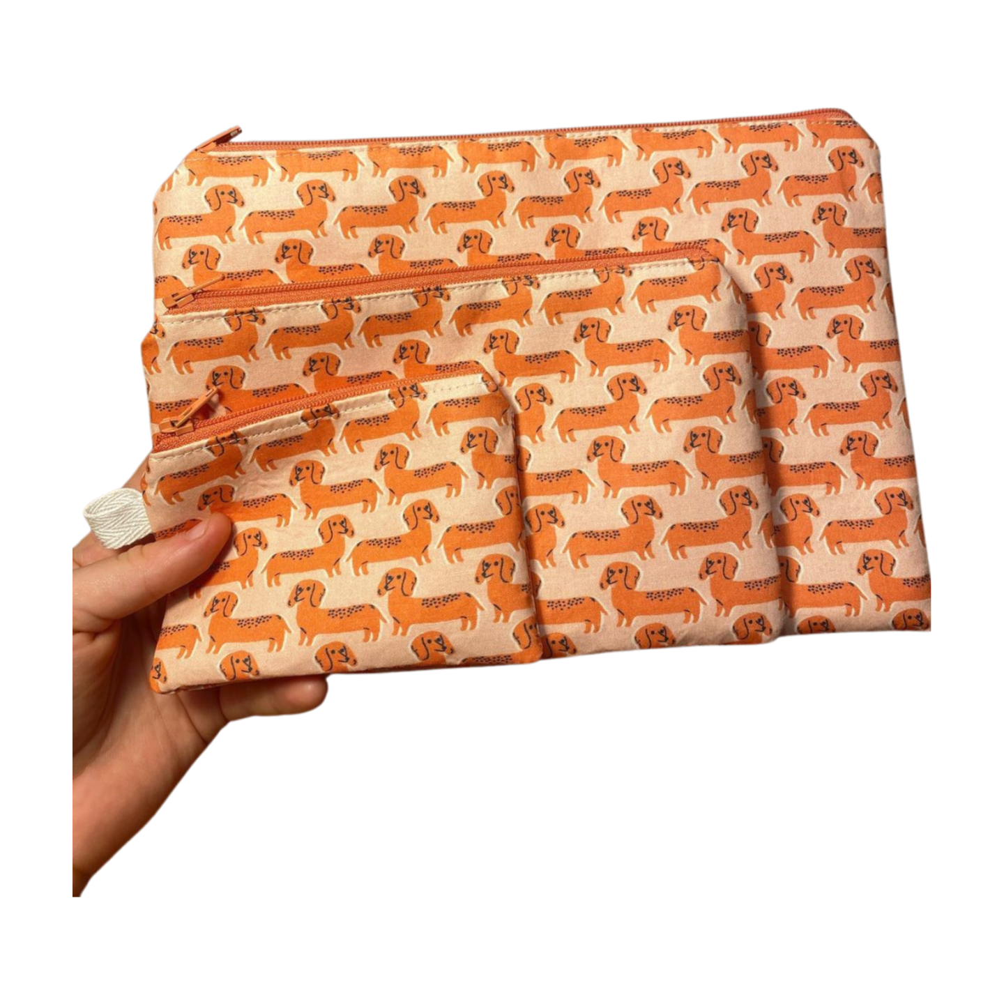 Cute Daschund Zipper Pouches