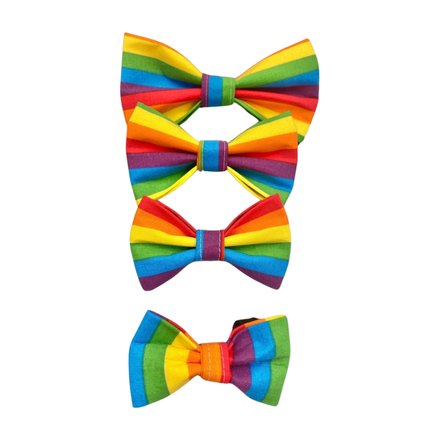 Rainbow Striped Bow Tie