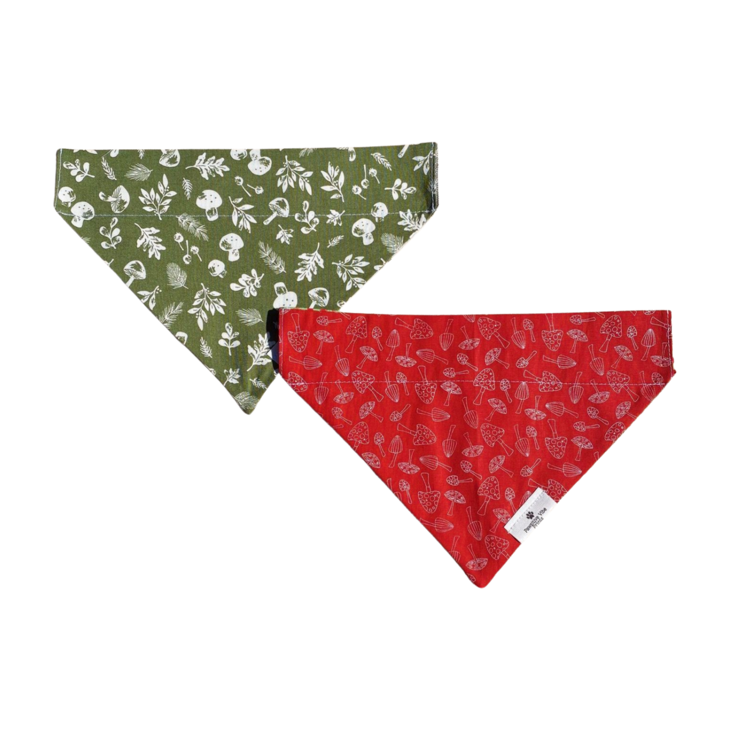 Winter Mushrooms Dog Bandana