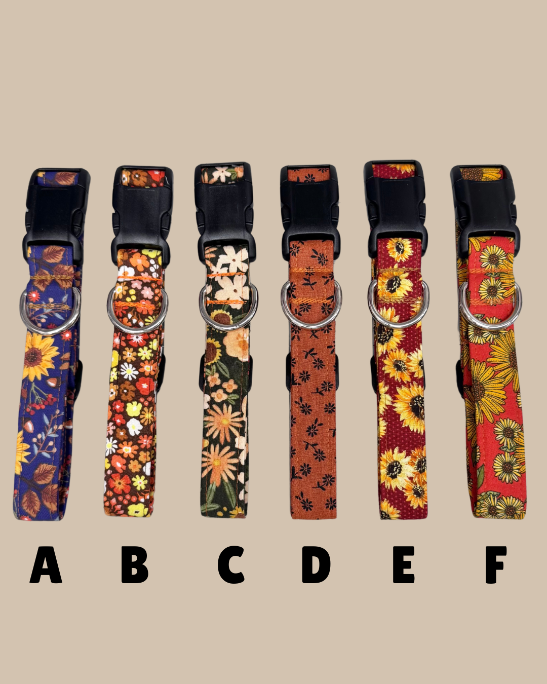 Fall Floral Dog Collar