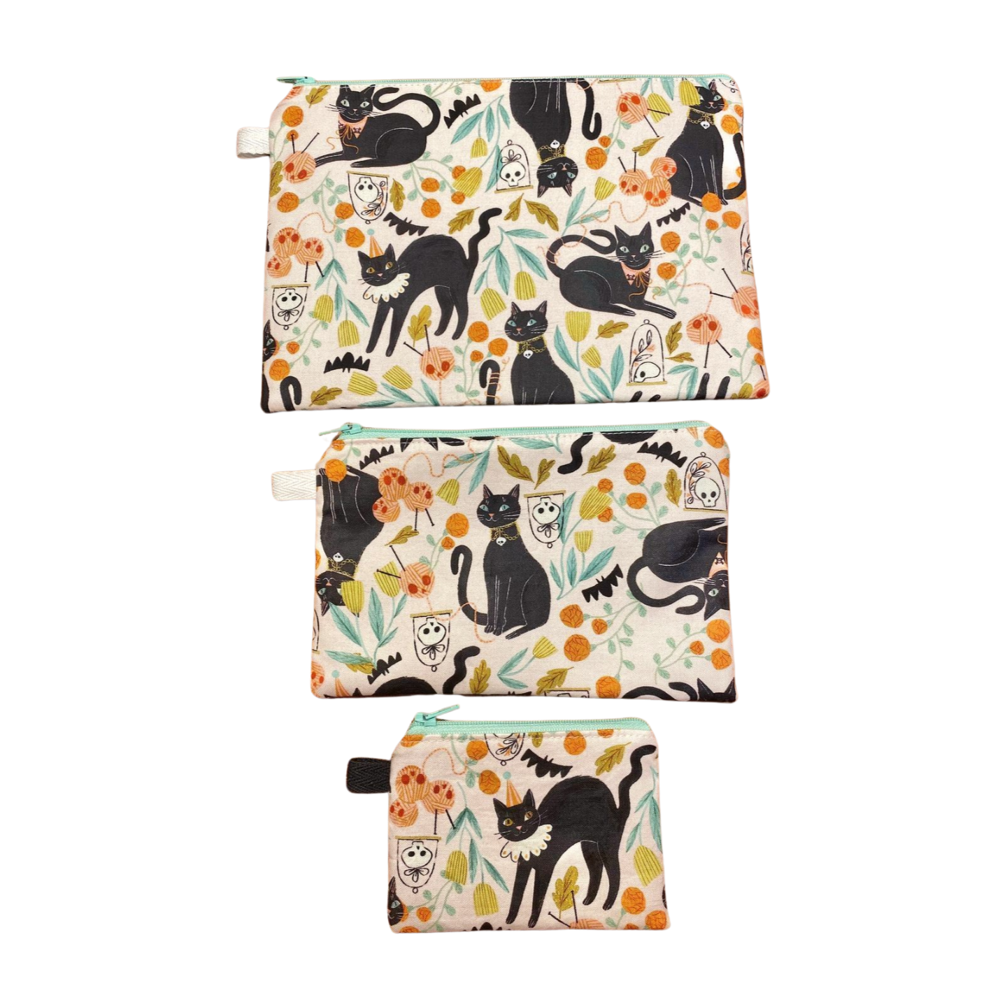 Spooky Cat Zipper Pouches