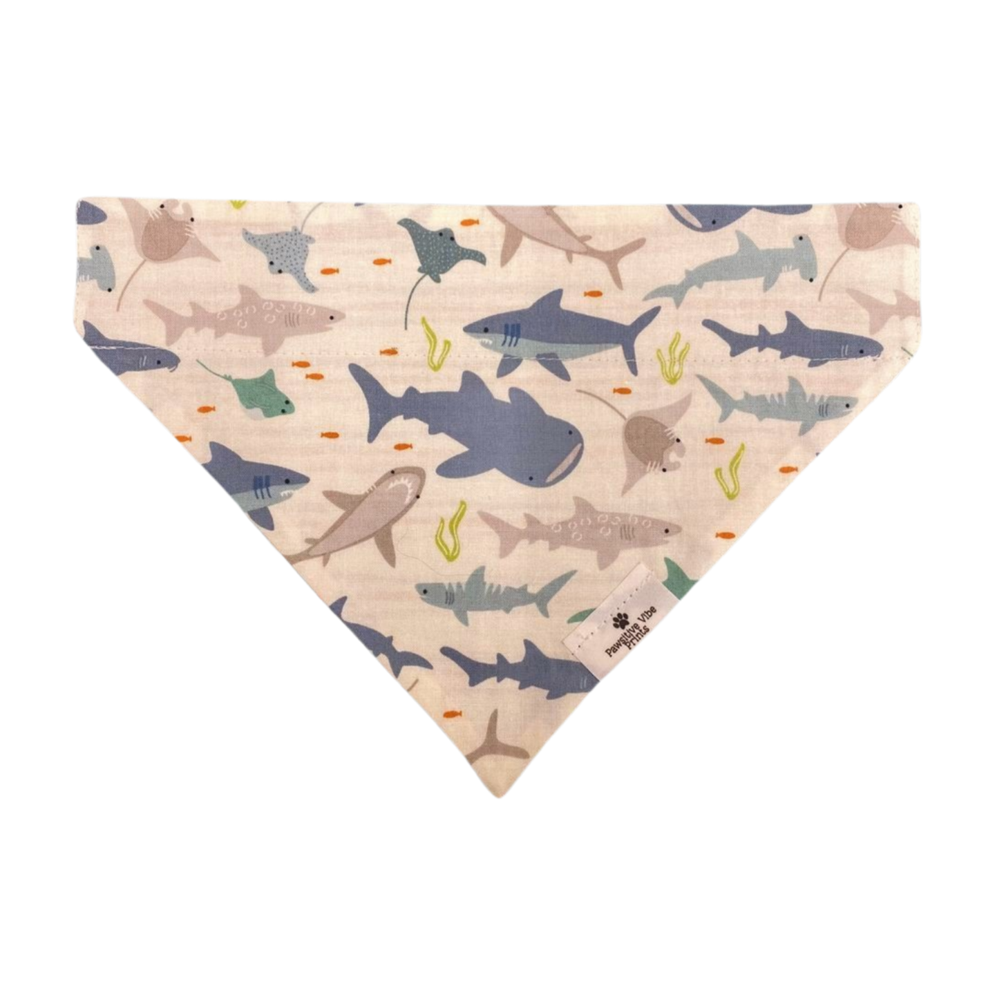 Tan Shark Dog Bandana