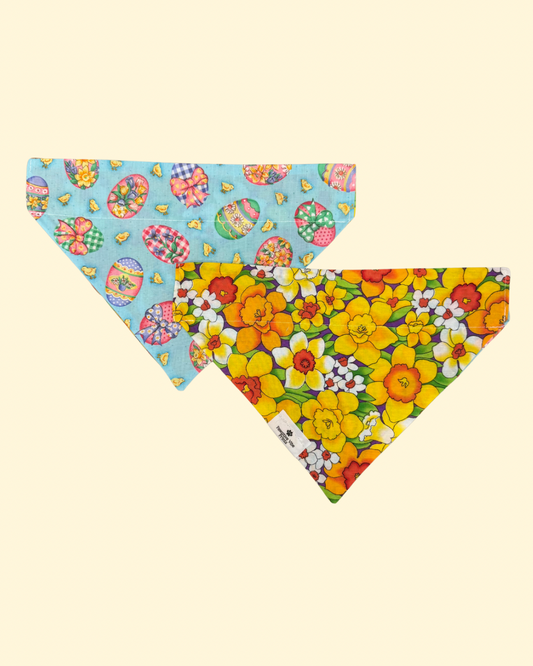 Vintage Easter Daffodils Dog Bandana