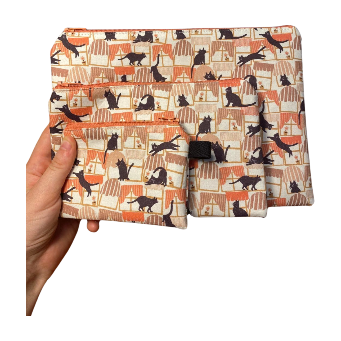 Window Cat Zipper Pouches