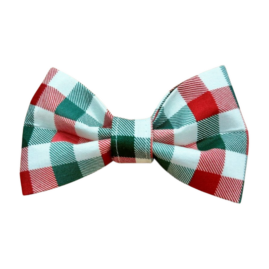 Traditional Christmas Gingham Bow Tie