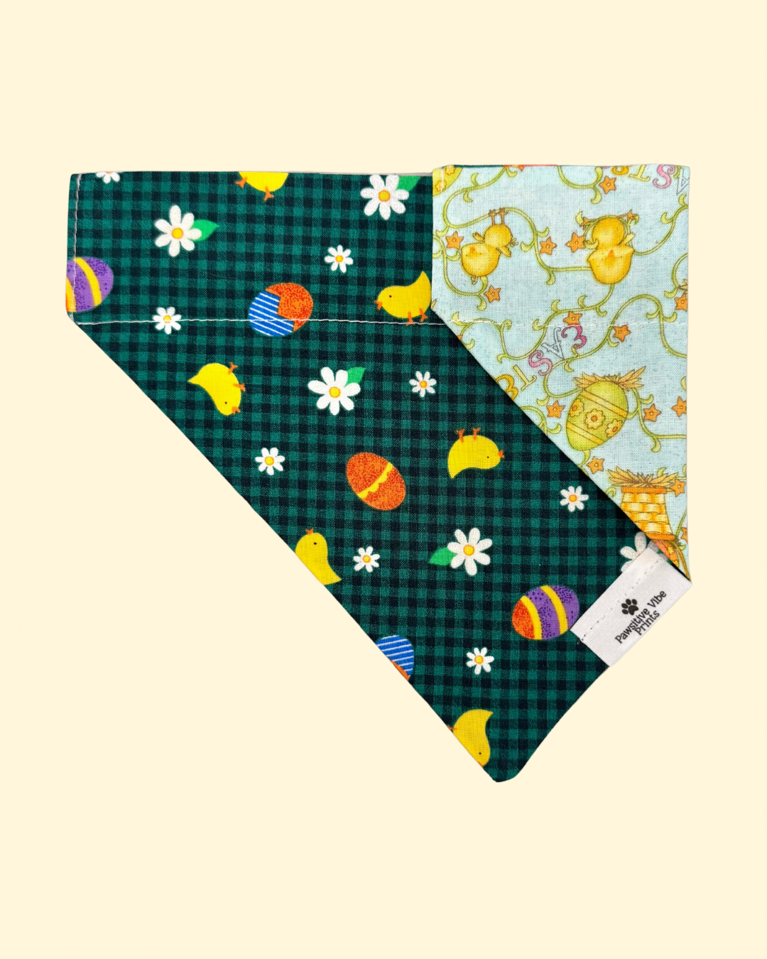 Vintage Easter Gingham Dog Bandana