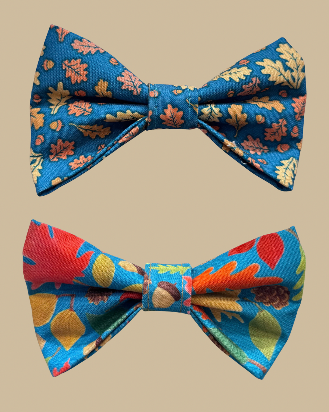 Teal Acorn Pet Bow Tie