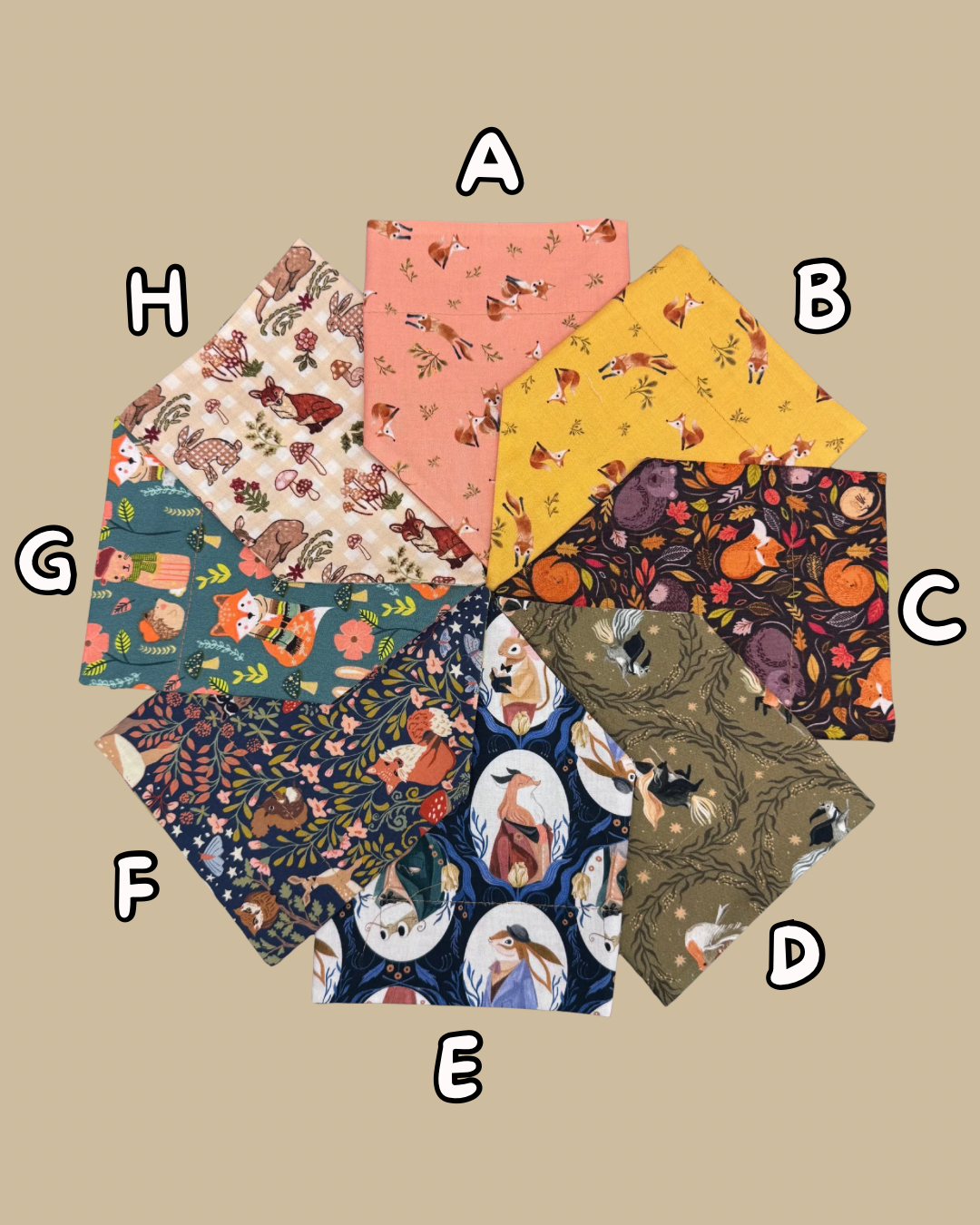 Fall Critters Dog Bandana