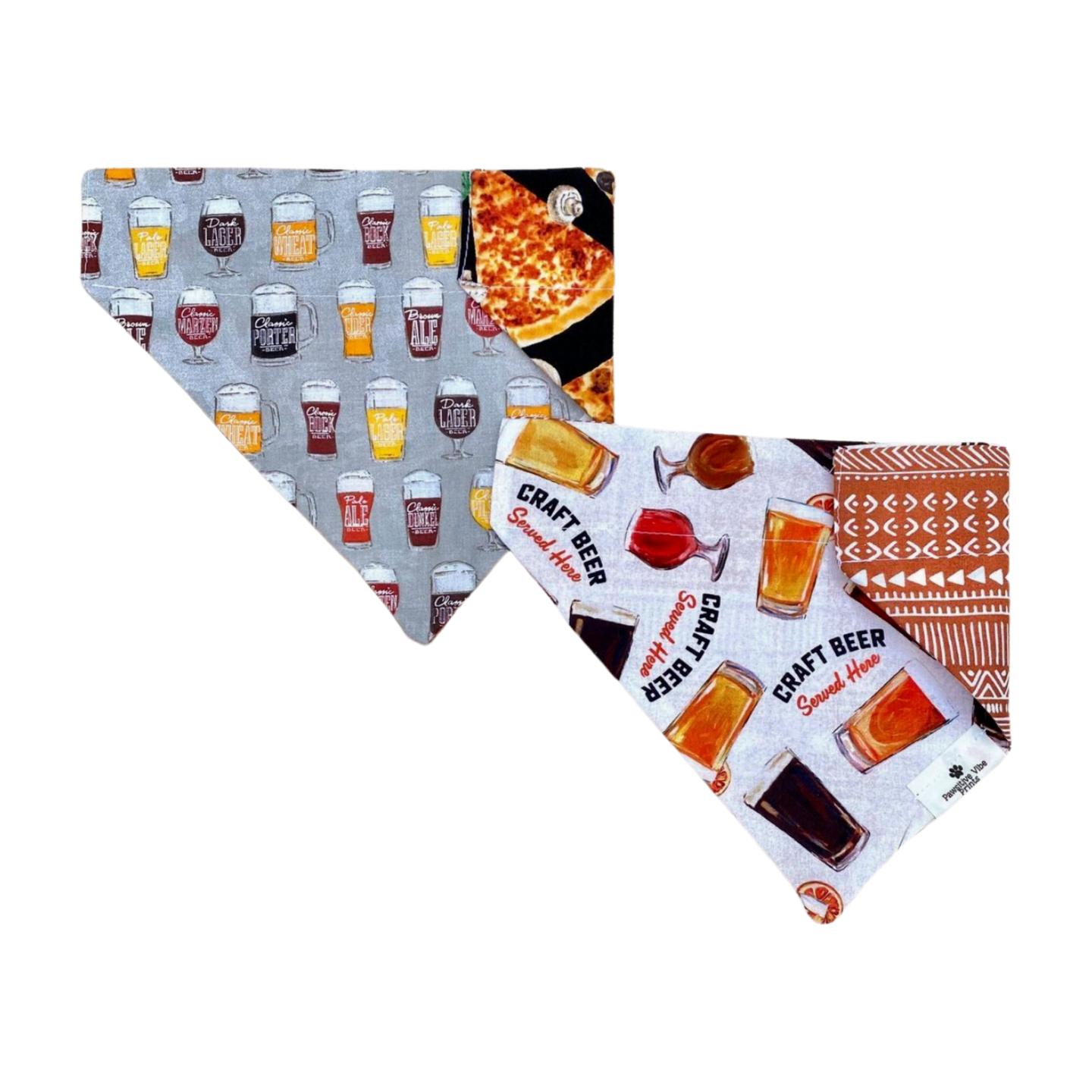 Beer & Pizza Dog Bandana