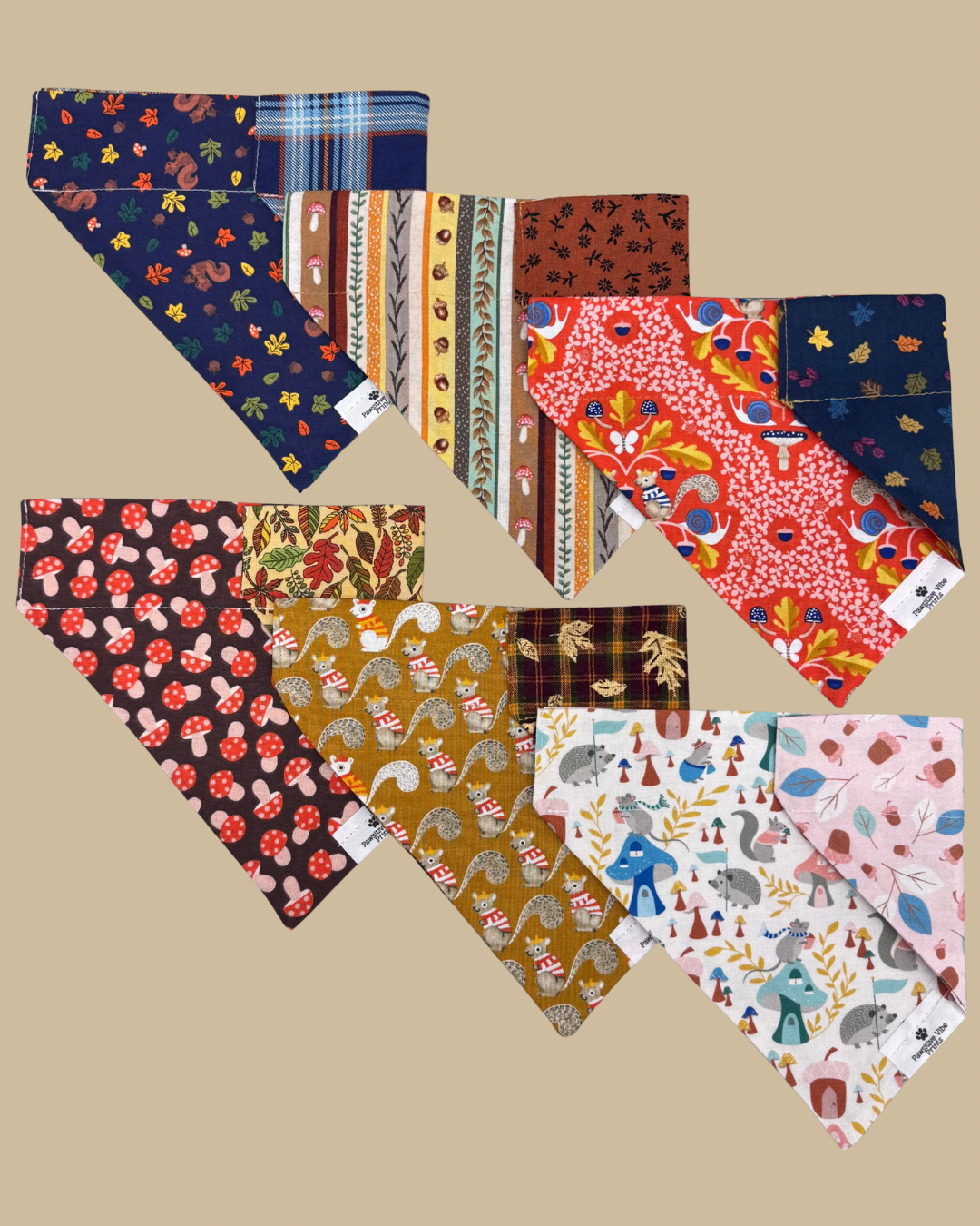 Squirrel Forest Dog Bandana