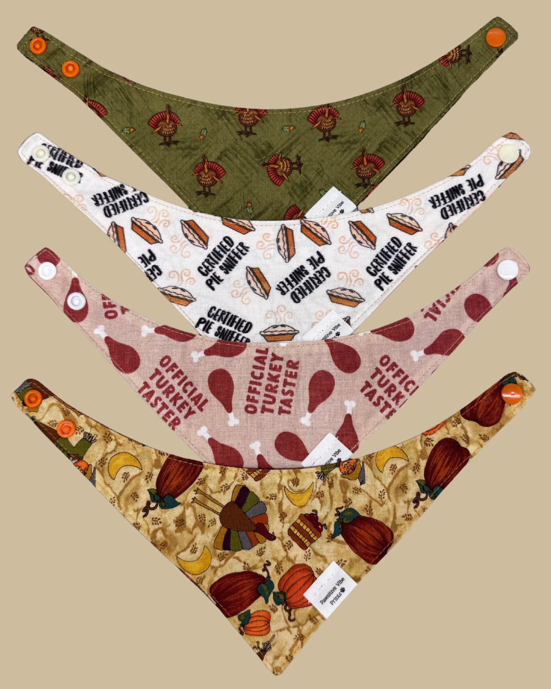 Thanksgiving Cat Snap Bandana