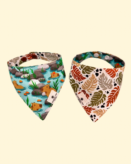 Capybara Cat Snap Bandana