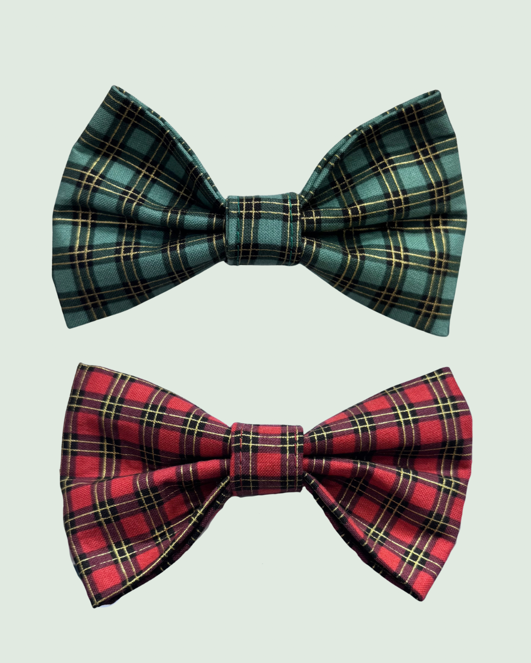 Christmas Plaid Pet Bow Tie