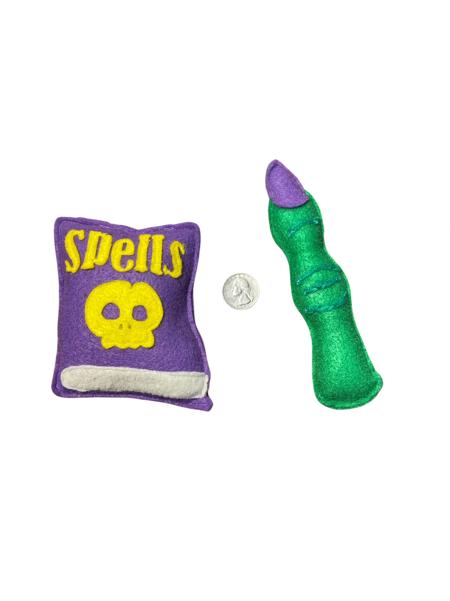 Witches Finger + Spell Book Cat Toy