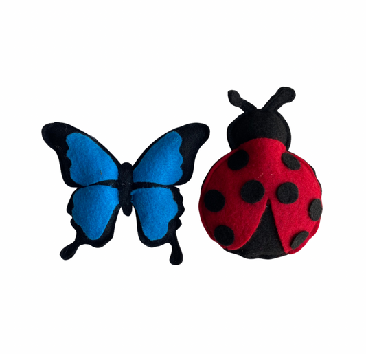 Ladybug + Butterfly Cat Toys