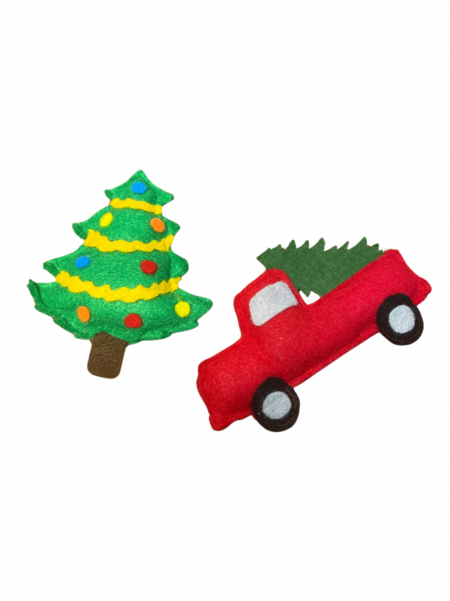 Truck and Christmas Tree Cat Toys