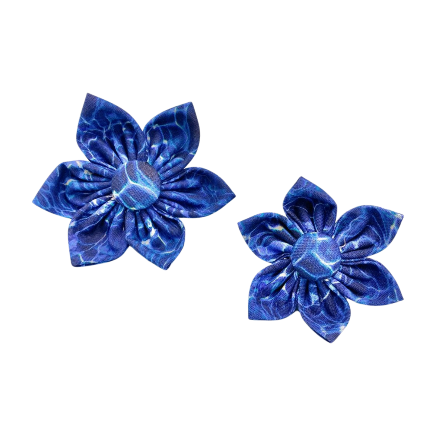 Navy Wave Collar Flower