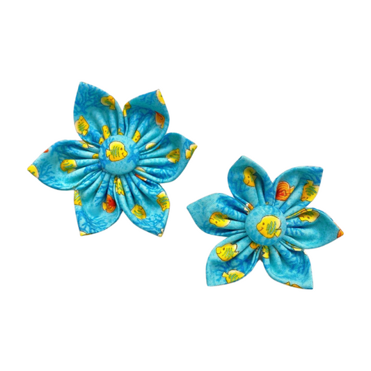 Teal Fish Collar Flower