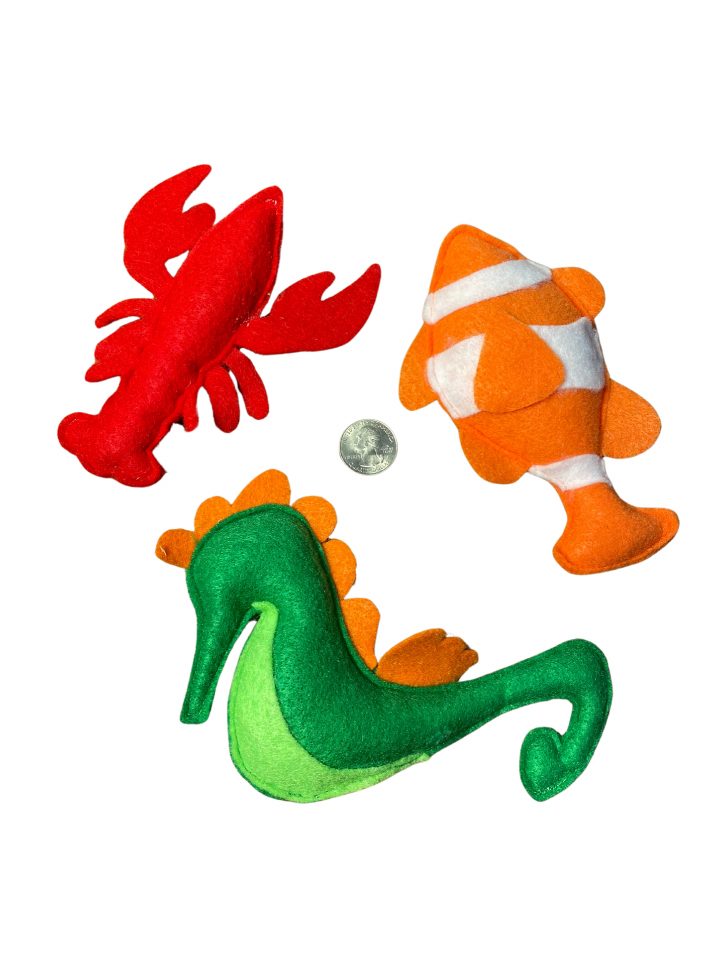 Lobster, Clownfish, and Sea Horse Cat Toys