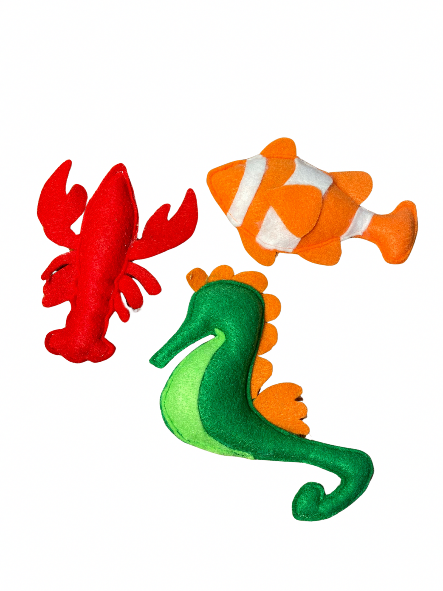 Lobster, Clownfish, and Sea Horse Cat Toys