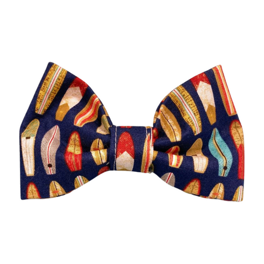 Navy Surf Board Bow Tie