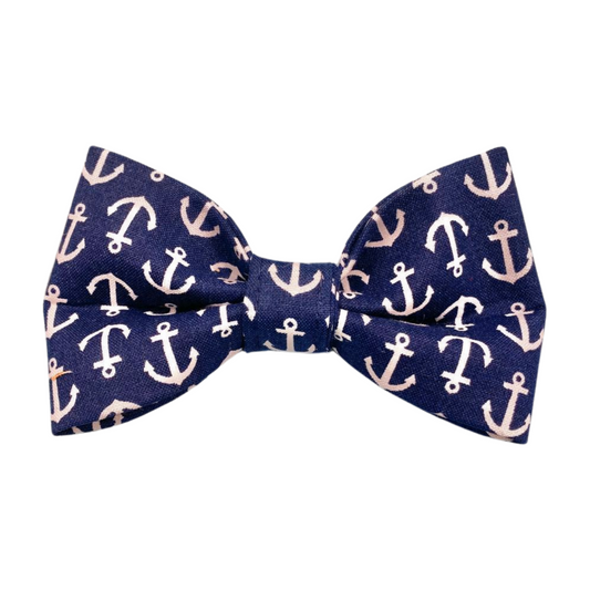 Navy Anchor Bow Tie