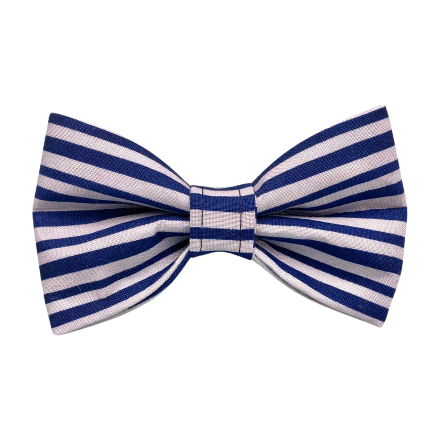 Blue and White Stripe Bow Tie