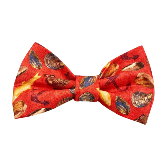 Red Seashell Bow Tie