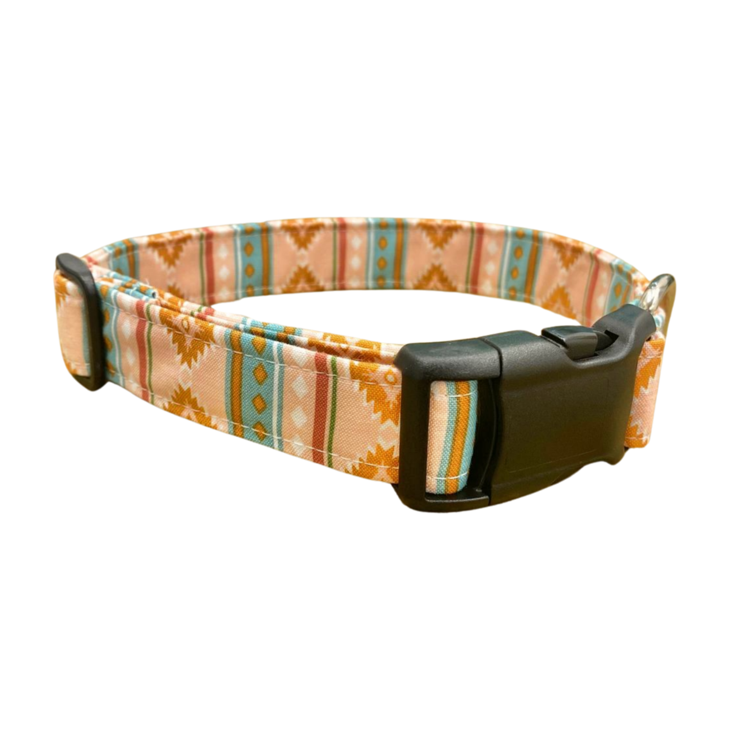 Peach and Robin Egg Blue Dog Collar