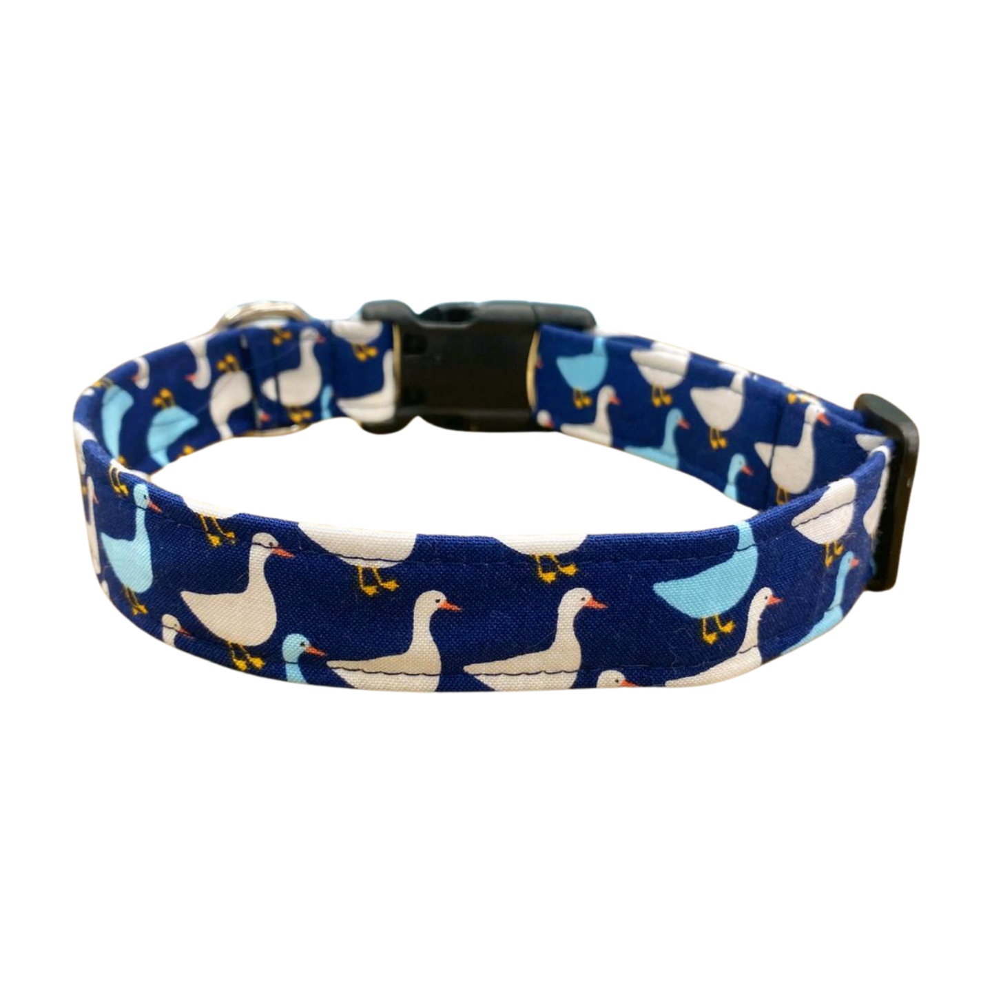 Navy Geese Dog Collar