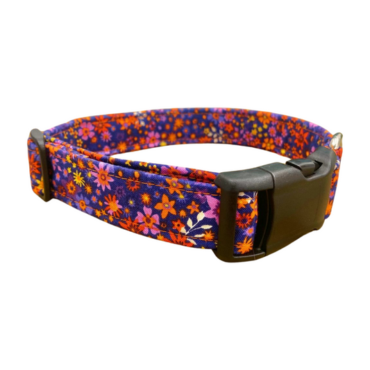 Purple Spring Florals Dog Collar