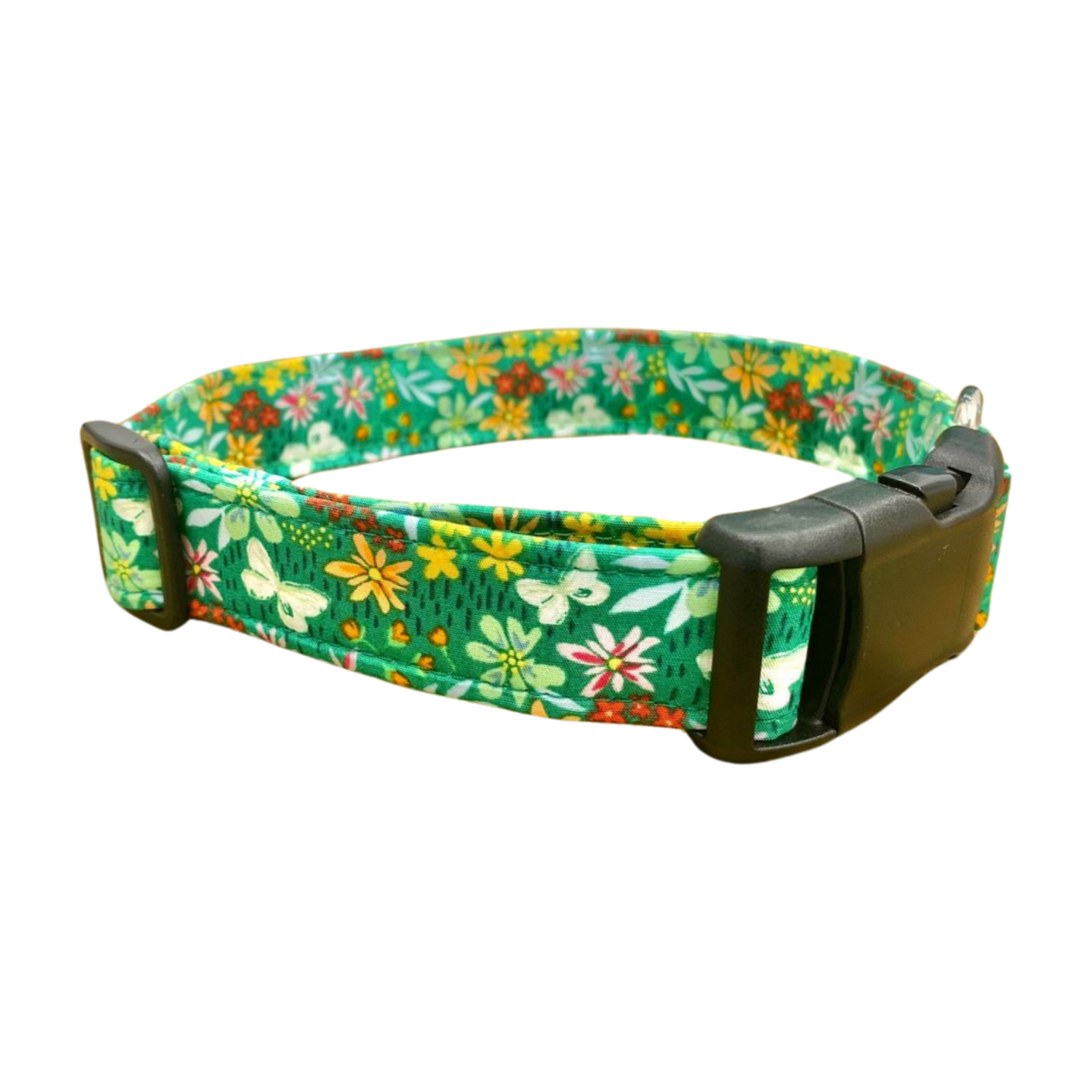 Green Spring Florals Dog Collar