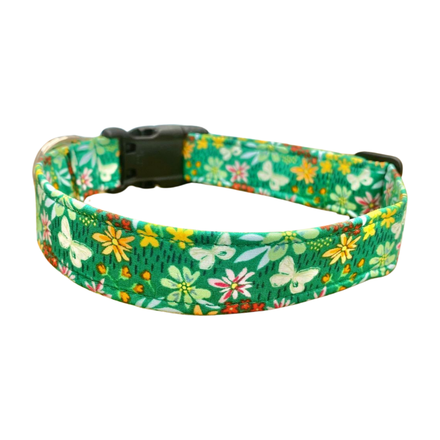 Green Spring Florals Dog Collar